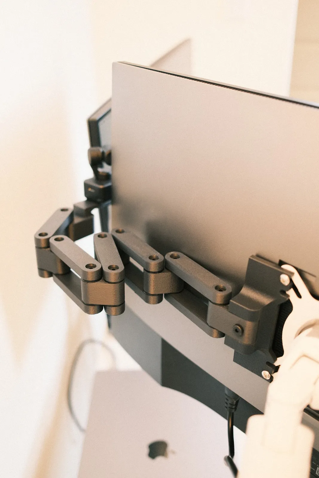 VESA mount attached to monitor back